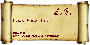 Laux Vaszilia névjegykártya